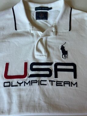 Ralph Lauren US Olympic 2014 White Polo Shirt Size Small Women’s